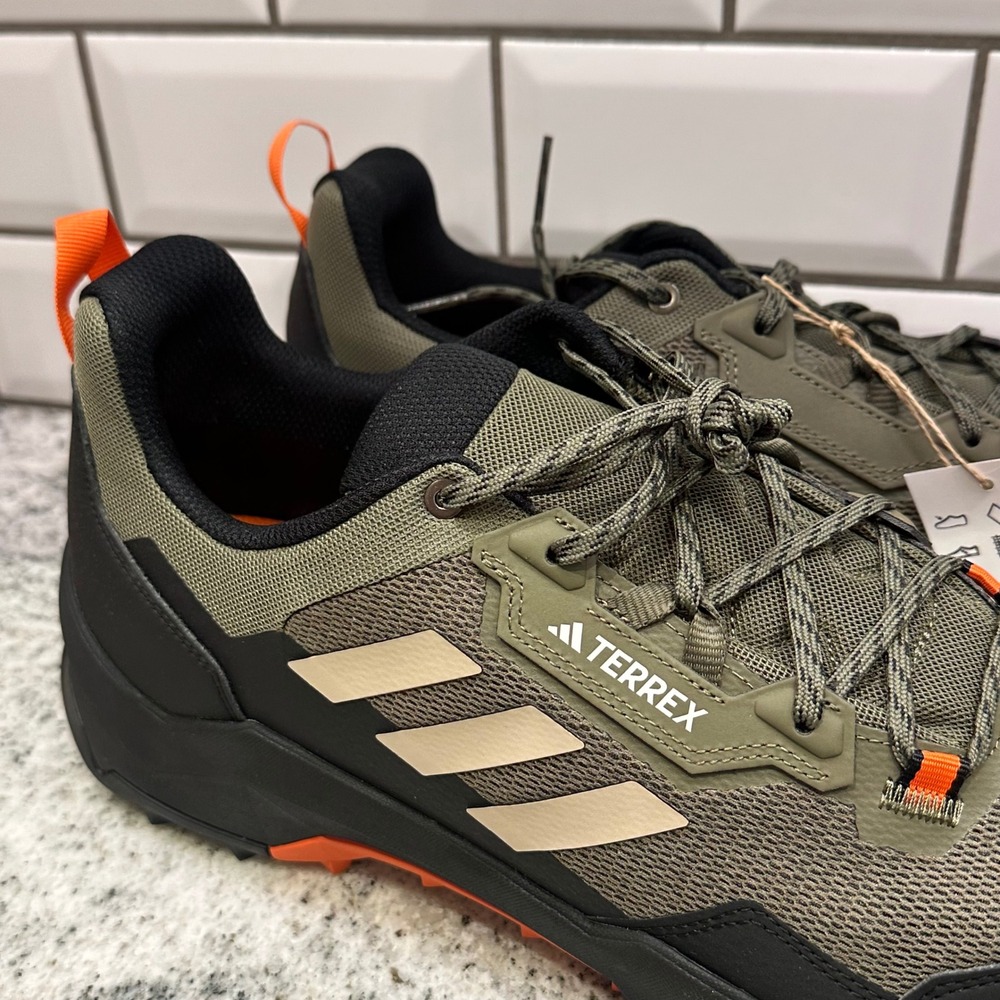 Adidas Terrex AX4 Wide Men's Hiking Trail Shoes Olive Green Orange Sz 14 - Picture 9 of 9